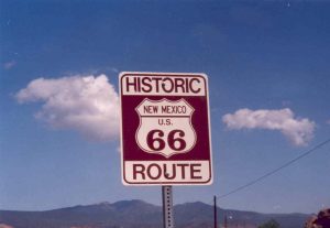 Panneau Route 66 au Nouveau-Mexique