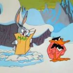 Bugs Bunny et Daffy Duck cherchant leur chemin