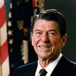 Portrait officiel de Ronald Reagan en tant que Président