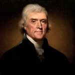 Portrait officiel de Thomas Jefferson en tant que Président des Etats-Unis (1800)