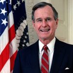 Portrait officiel de George Bush père en tant que Président